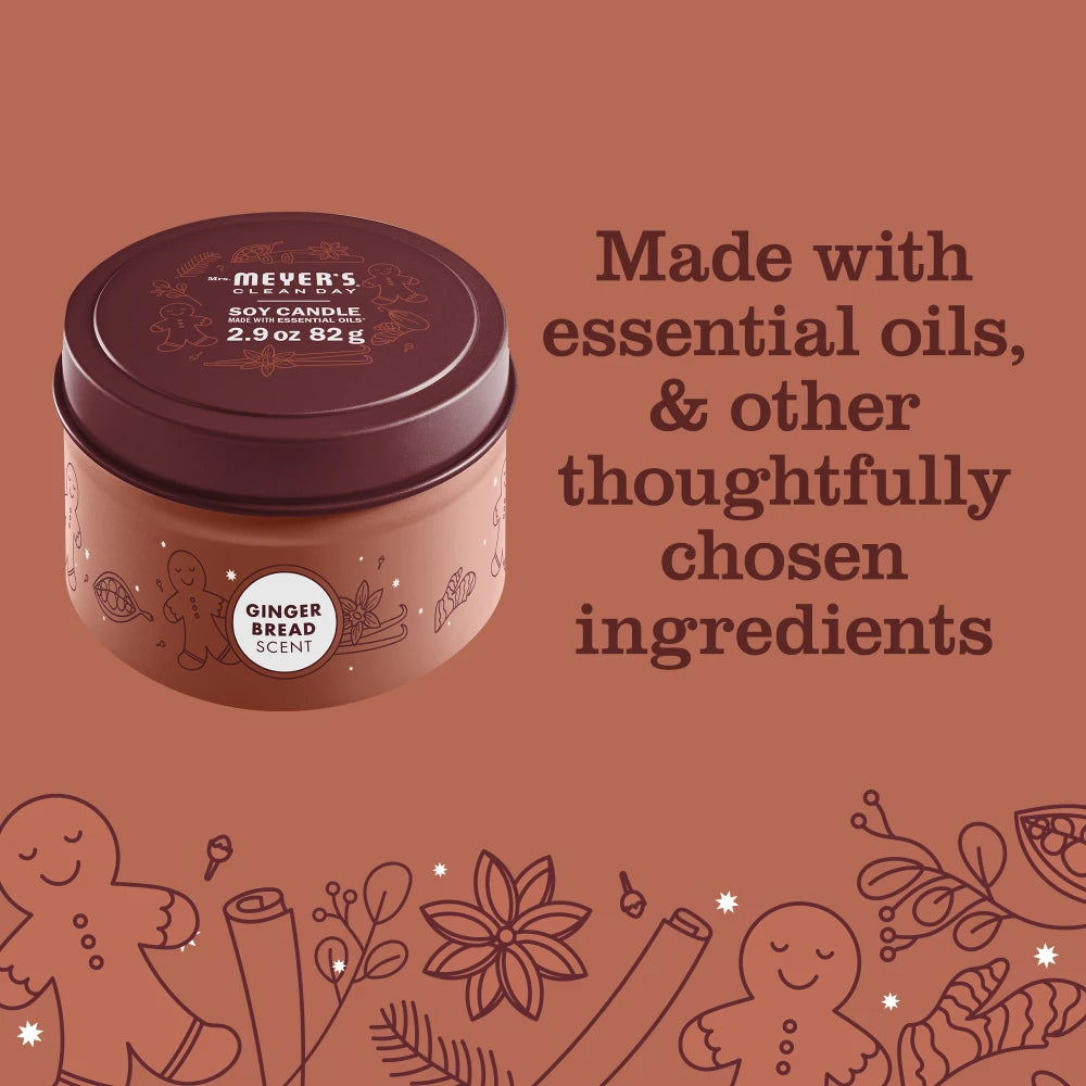 Mrs. Meyer's Gingerbread Garden-Scented Tin Candle