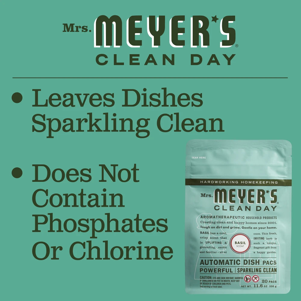 Mrs. Meyer's Basil Automatic Dishwasher Packs