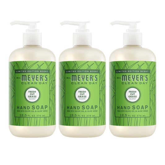 Mrs. Meyer's Fresh Cut Grass 3-Count Liquid Hand Soap Bundle