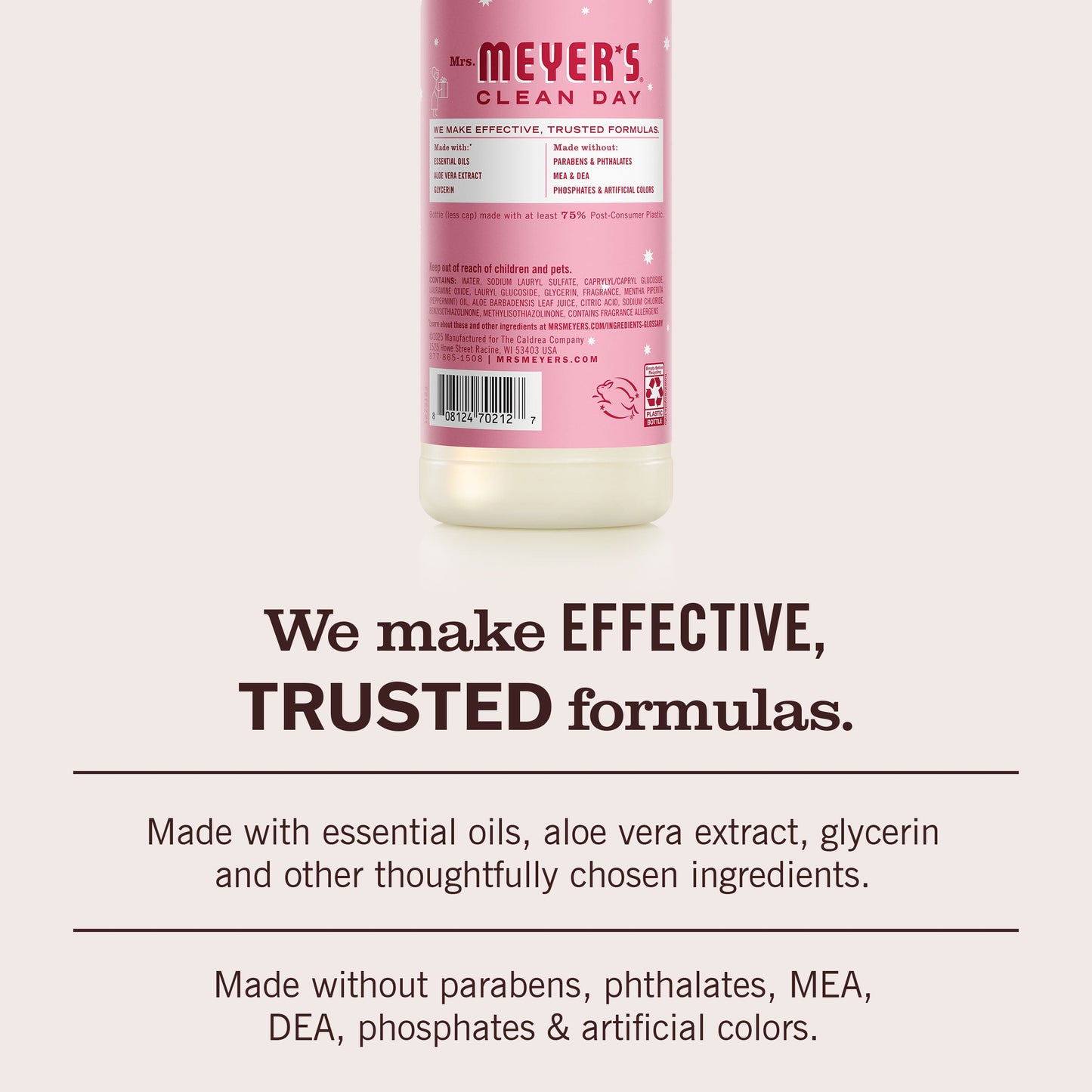 Mrs. Meyer's Peppermint 3-Count Liquid Dish Soap Bundle