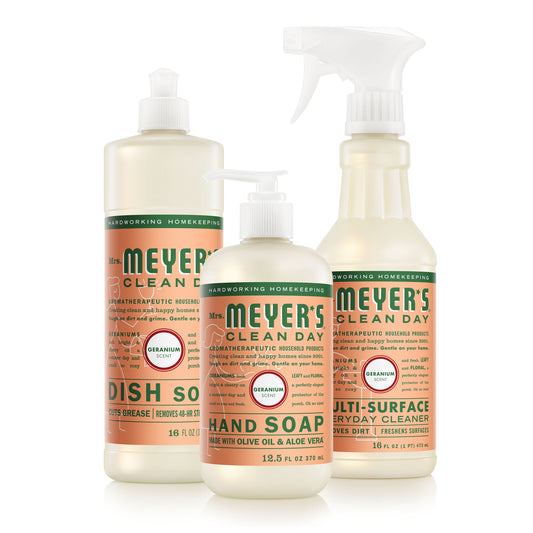 Mrs. Meyer's Geranium Essential Kitchen Cleaning Set