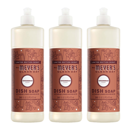 Mrs. Meyer's Gingerbread 3-Count Liquid Dish Soap Bundle