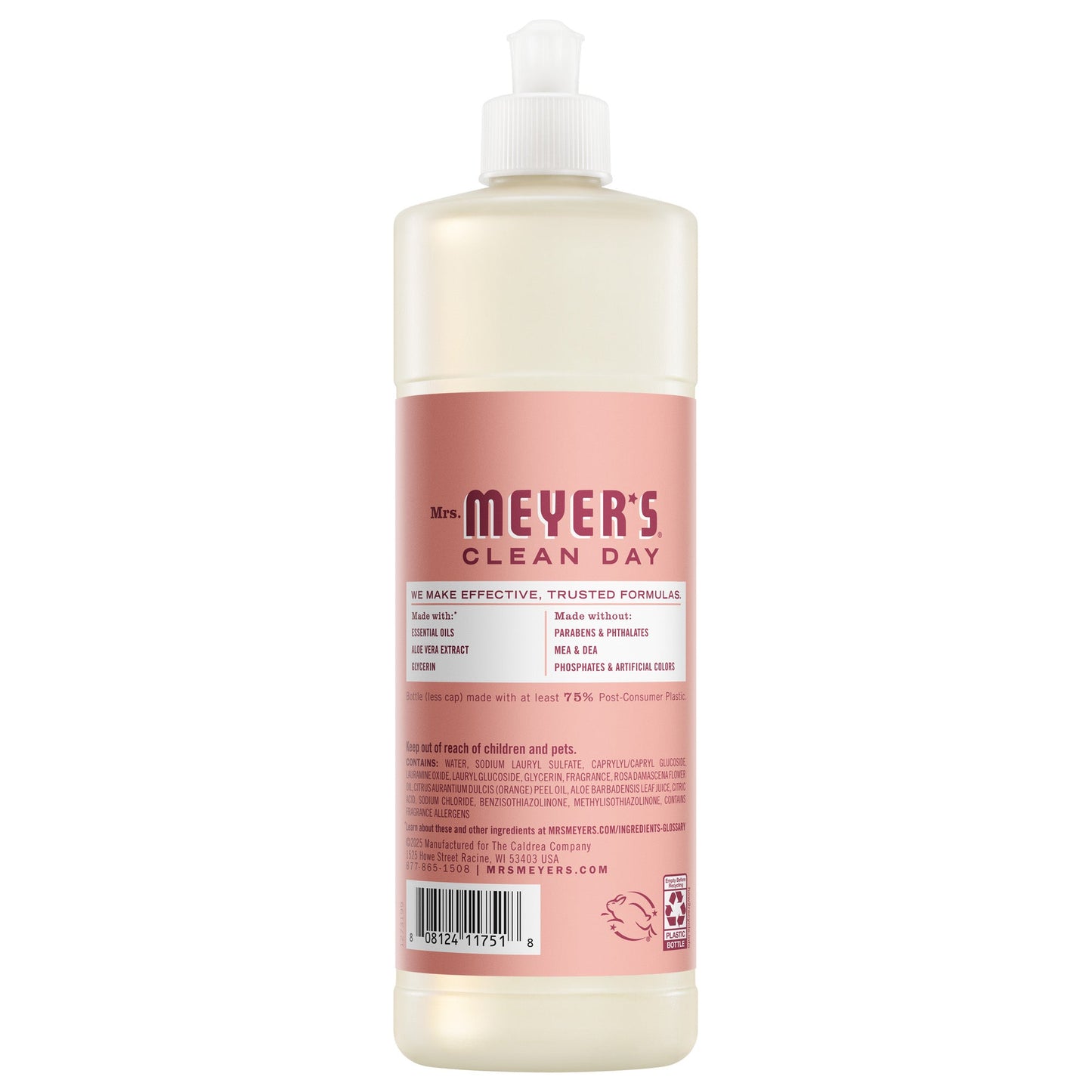 Mrs. Meyer's Rose 3-Count Liquid Dish Soap Bundle