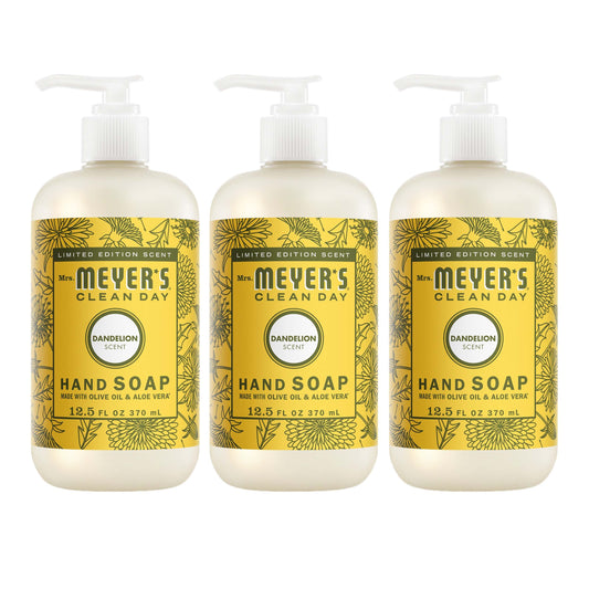 Mrs. Meyer's Dandelion 3-Count Liquid Hand Soap Bundle