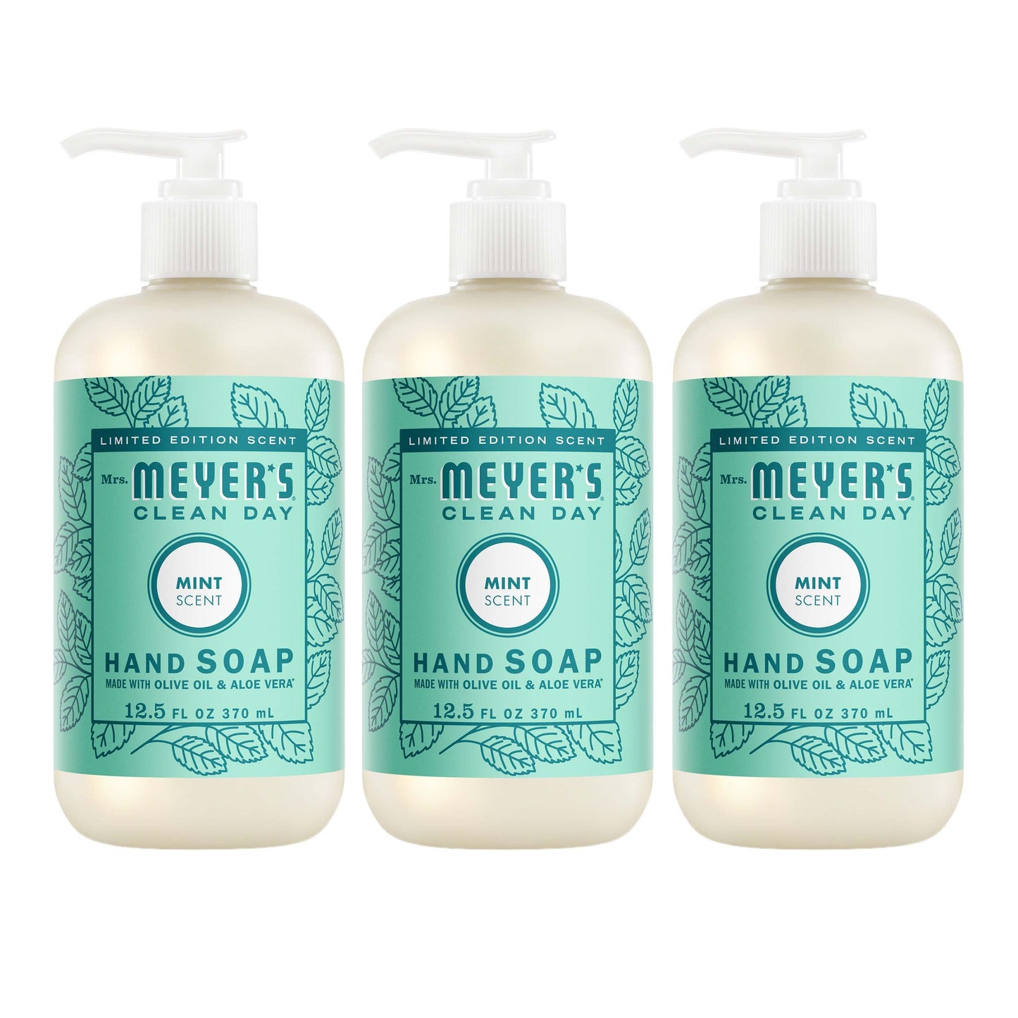 Mrs. Meyer's Mint 3-Count Liquid Hand Soap Bundle